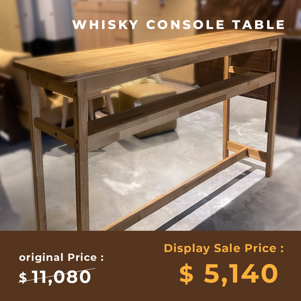 WHISKY CONSOLE TABLE (DISPLAY SALE)