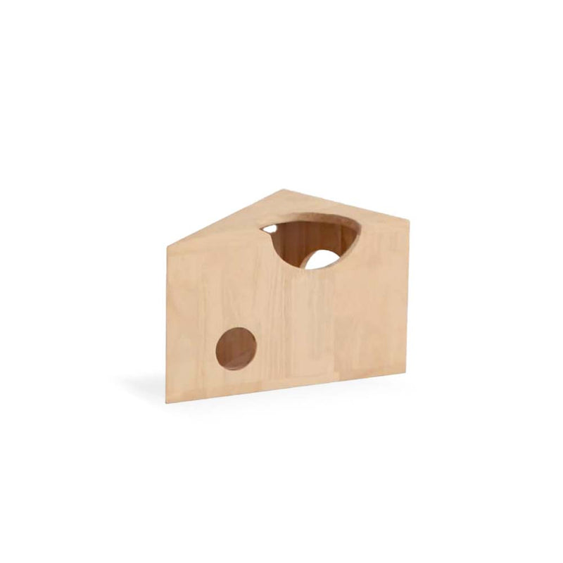 WOODEN CHEESE SHAPED CAT BOX