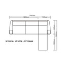 Live A Life Home YOKA SINGLE ARM SOFA (SHOWROOM DISPLAY)