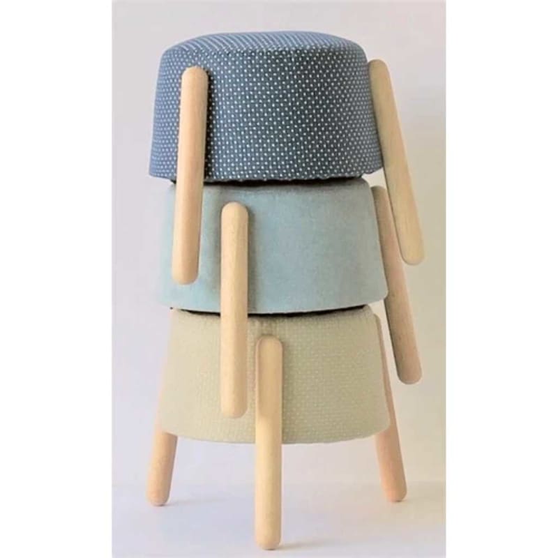 Live A Life Home - NATURAL SIGNATURE FABRIC STOOL (SHOWROOM